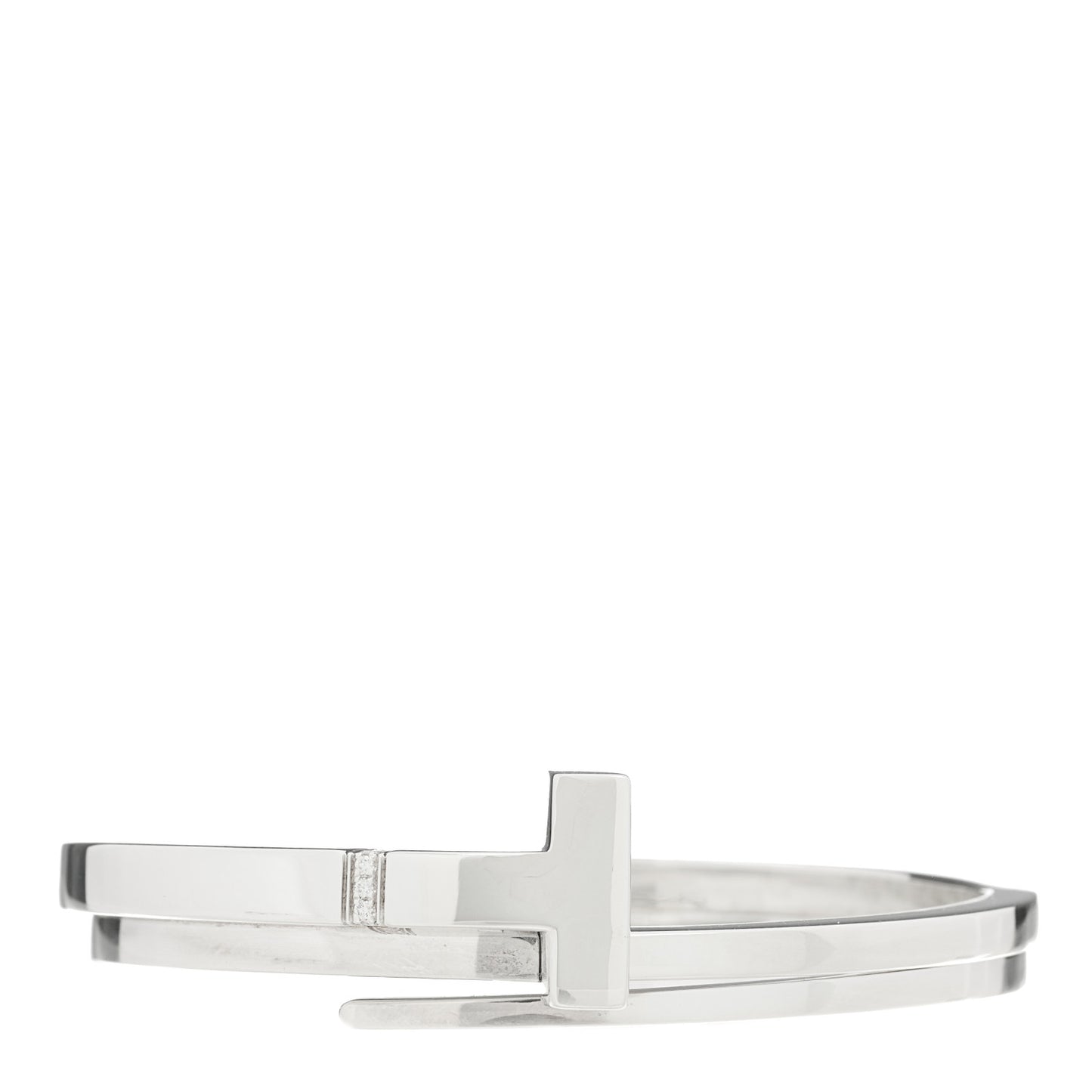 Sterling Silver Diamond T Square Wrap Bracelet
