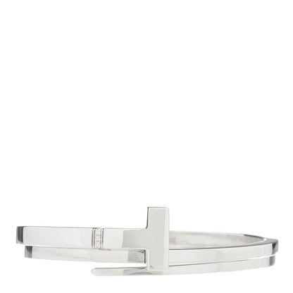 Tiffany Sterling Silver Diamond T Square Wrap Bracelet 1 of 4