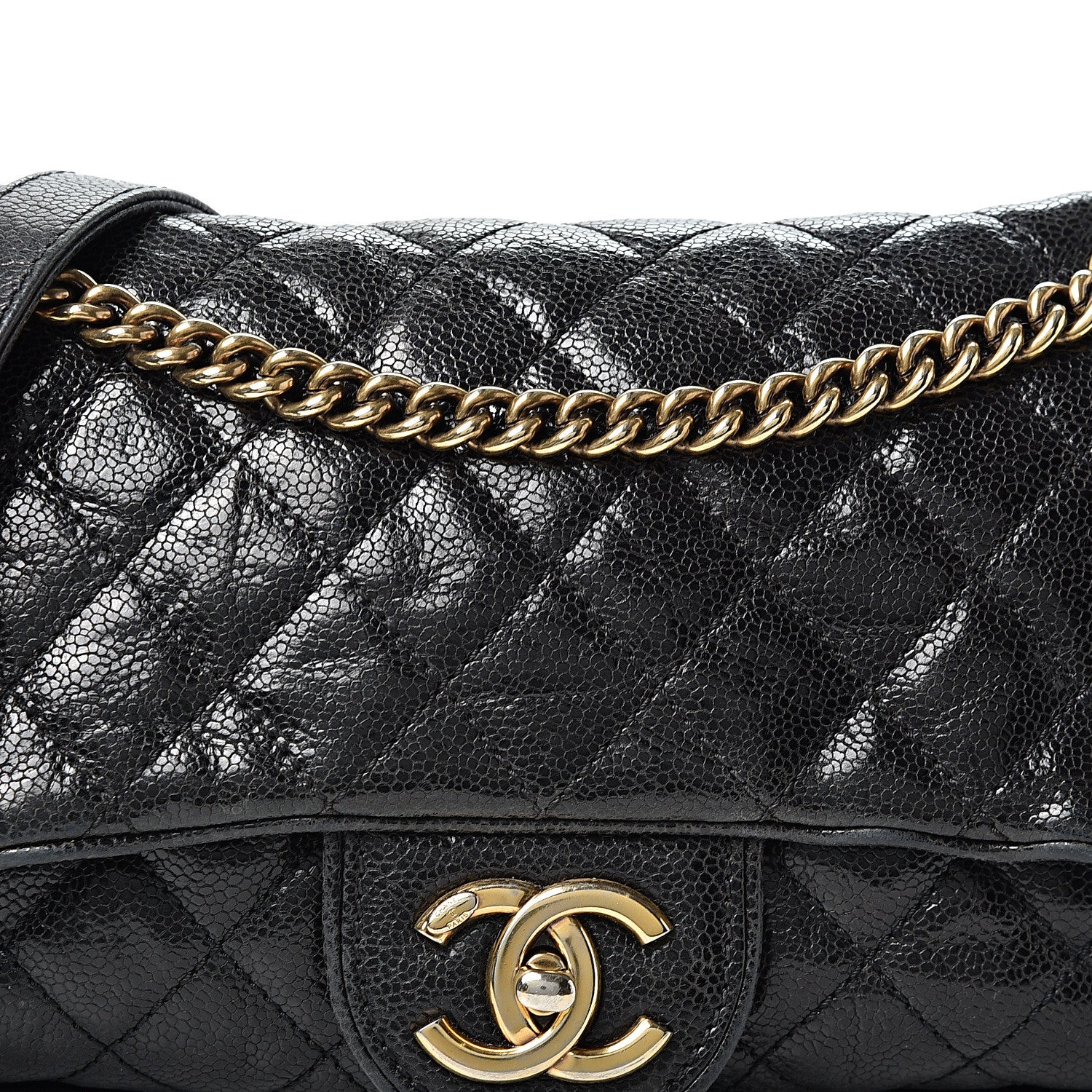 Chanel Iridescent Caviar Quilted Small Chic Flap Black 9 of 13