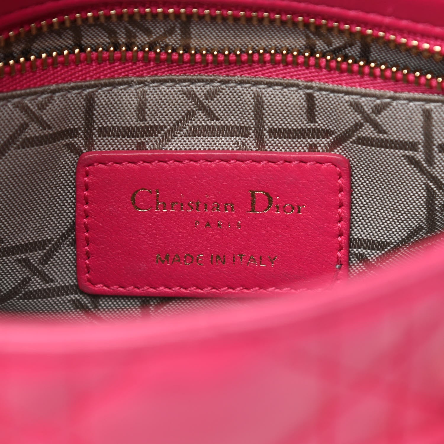 Christian Dior Lambskin Cannage Mini Lady Dior Fuchsia 5 of 15