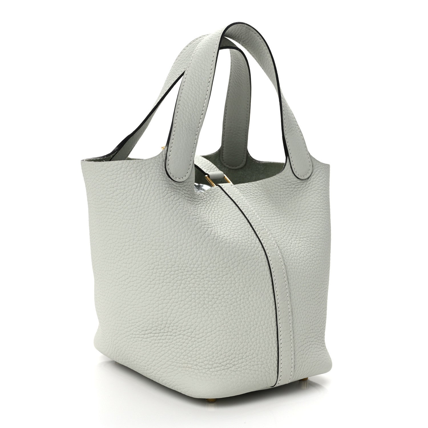 Hermes Taurillon Clemence Picotin Lock 18 PM Gris Neve 3 of 12