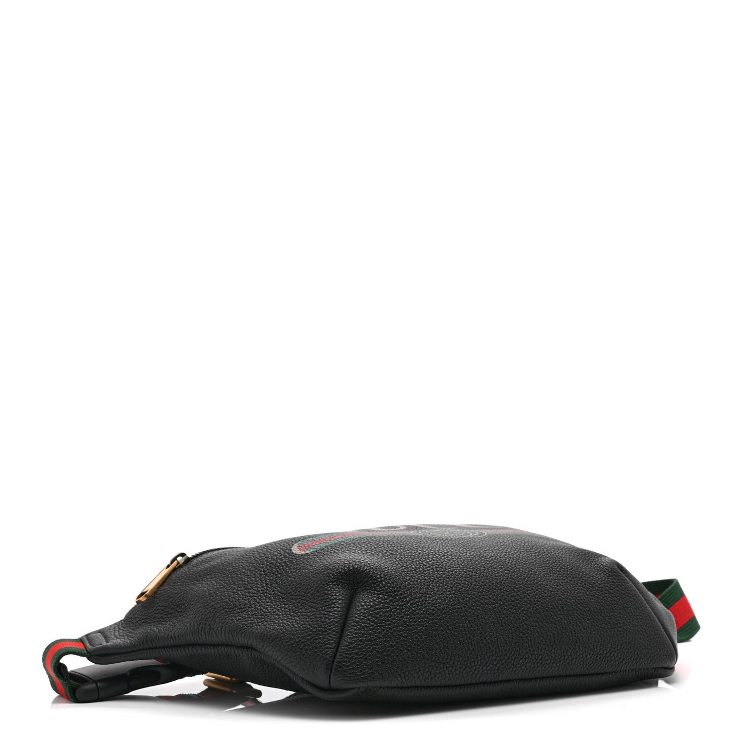 Grained Calfskin Logo Belt Bag Black