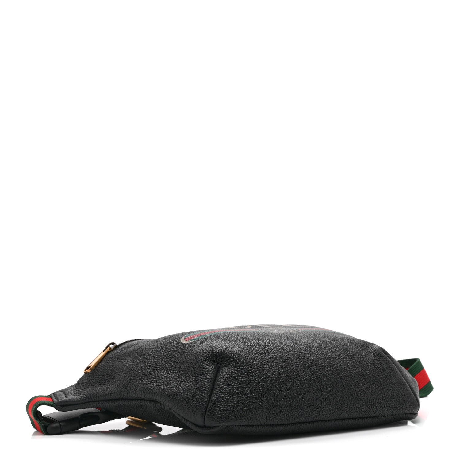 Gucci Grained Calfskin Logo Belt Bag Black 4 of 11