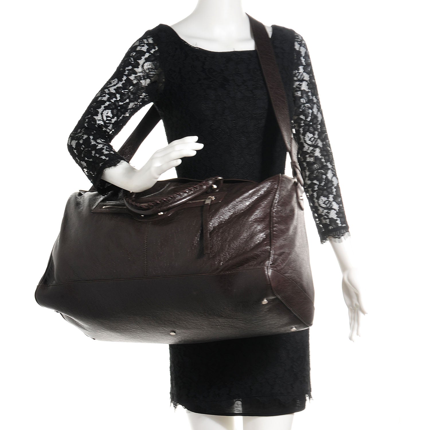 Balenciaga Agneau Squash S Duffel Bag Charbon 2 of 10
