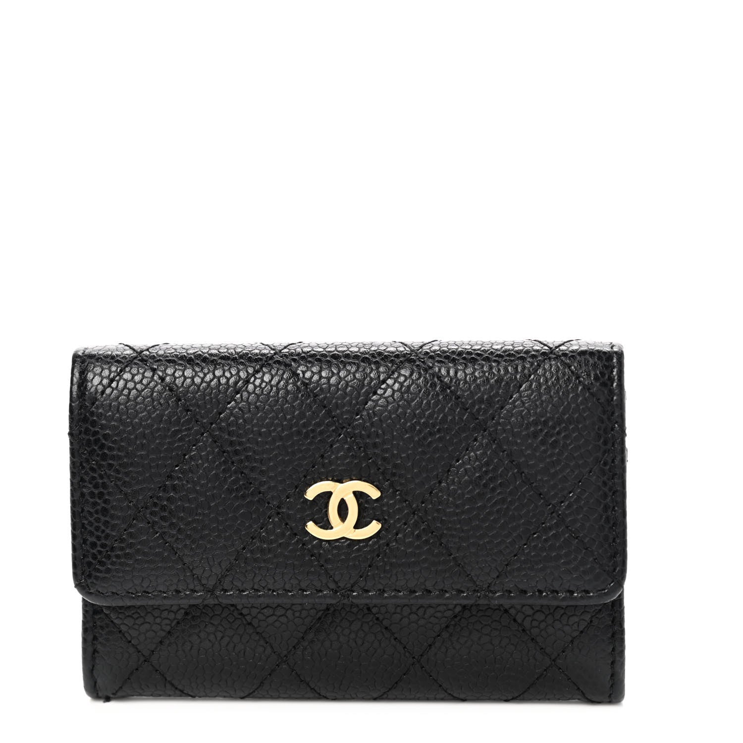 Chanel Caviar Quilted Flap Card Holder Black 1 of 9