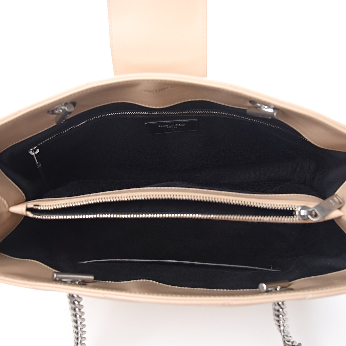 Calfskin Y Quilted Monogram Large Loulou Shopper Nude Powder