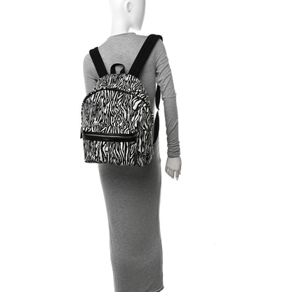 Saint Laurent Canvas Zebra Print City Backpack Black White 2 of 10