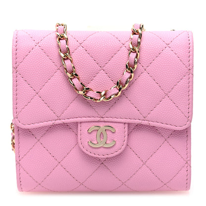 Chanel Caviar Quilted Clutch With Chain Bag Pink 1 of 12