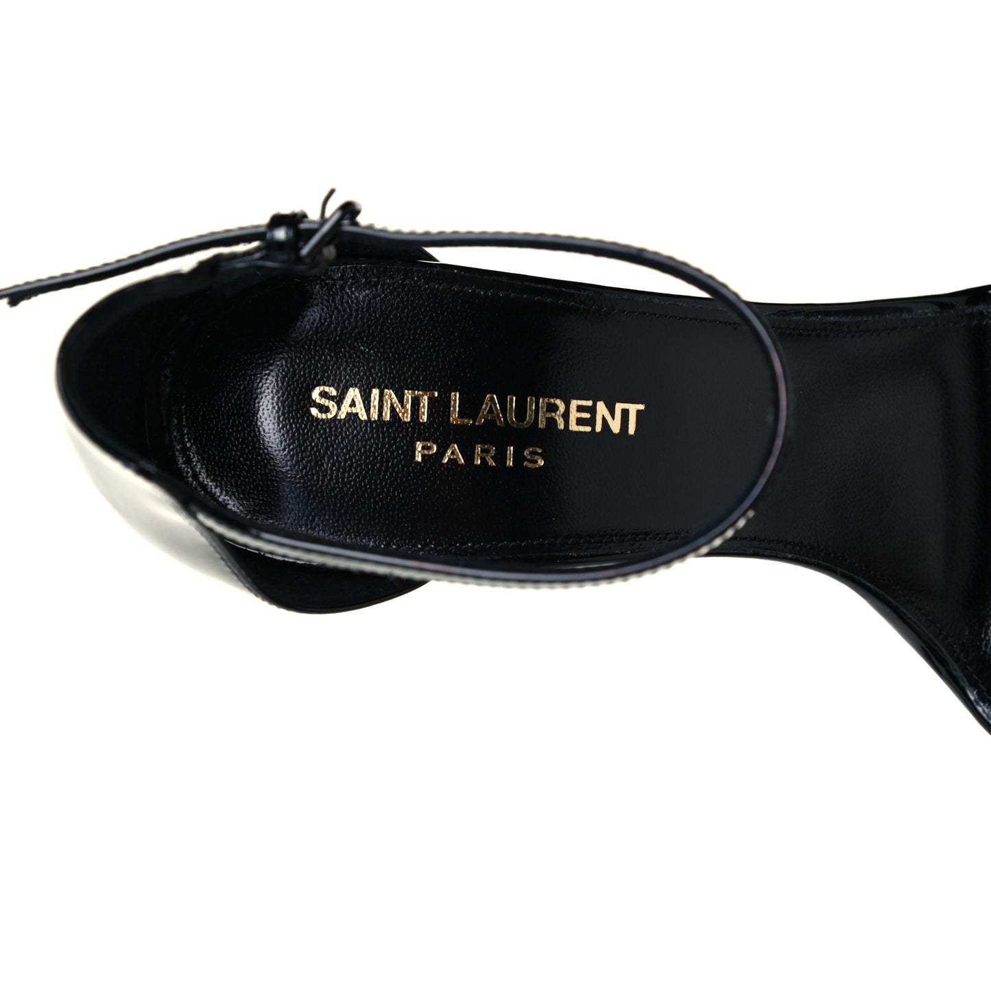 Patent Calfskin Opyum 110 Sandals 38 Black