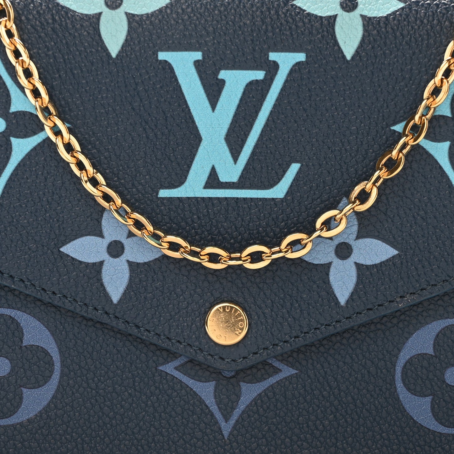 Empreinte Monogram Giant Felicie Pochette Chain Wallet Gradient Blue