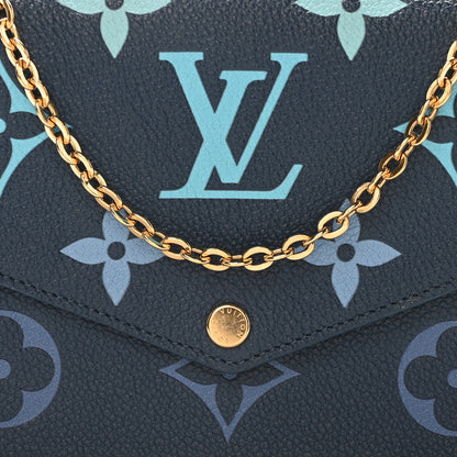 Louis Vuitton Empreinte Monogram Giant Felicie Pochette Chain Wallet Gradient Blue 9 of 11