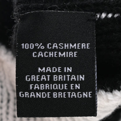Chanel Cashmere CC Fingerless Gloves White Black 3 of 4