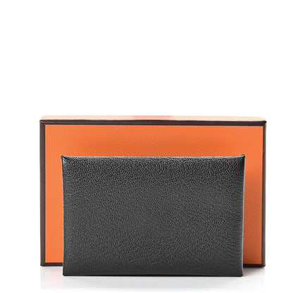 Hermes Chevre Mysore Calvi Card Case Black 8 of 8