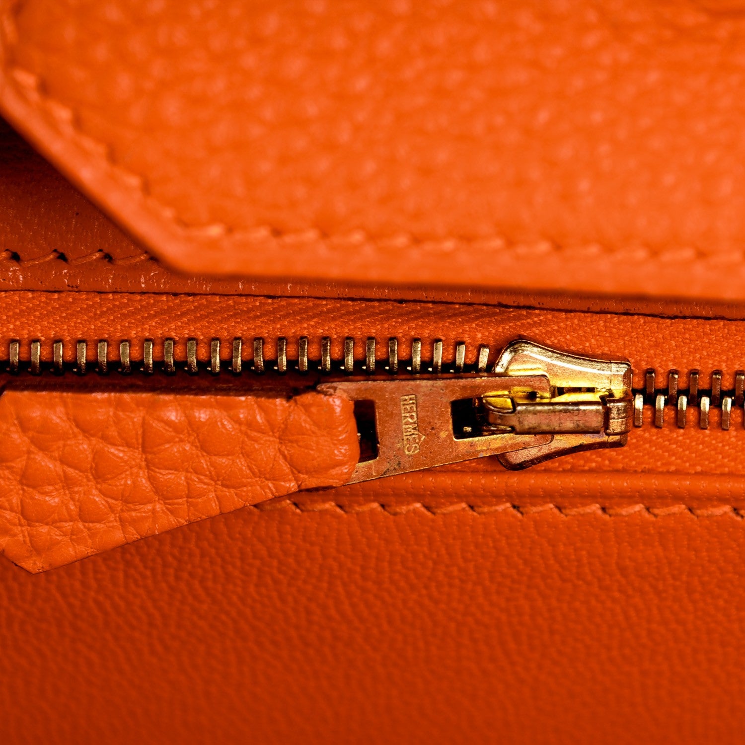 Hermes Taurillon Clemence Birkin 35 Orange 13 of 23
