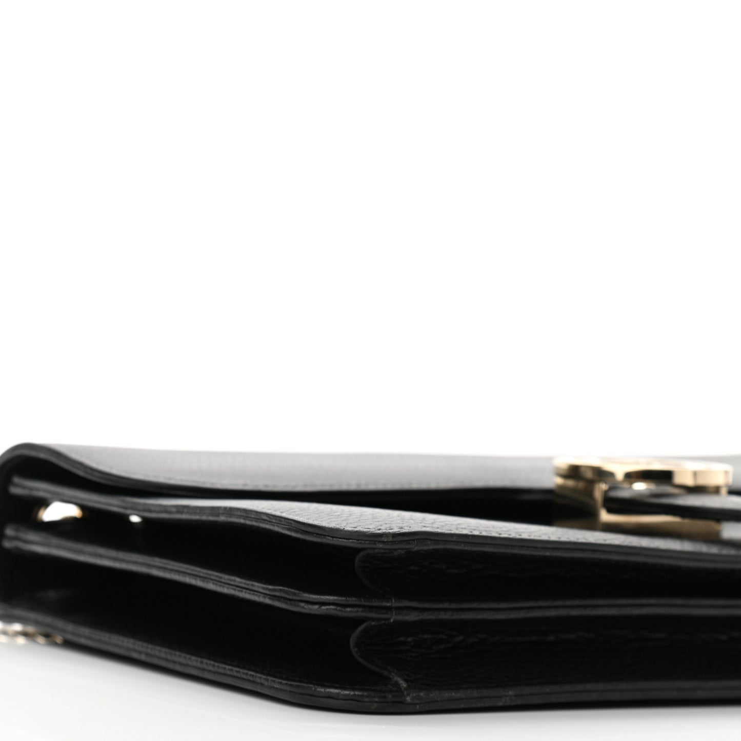 Dollar Calfskin Interlocking G Shoulder Bag Black