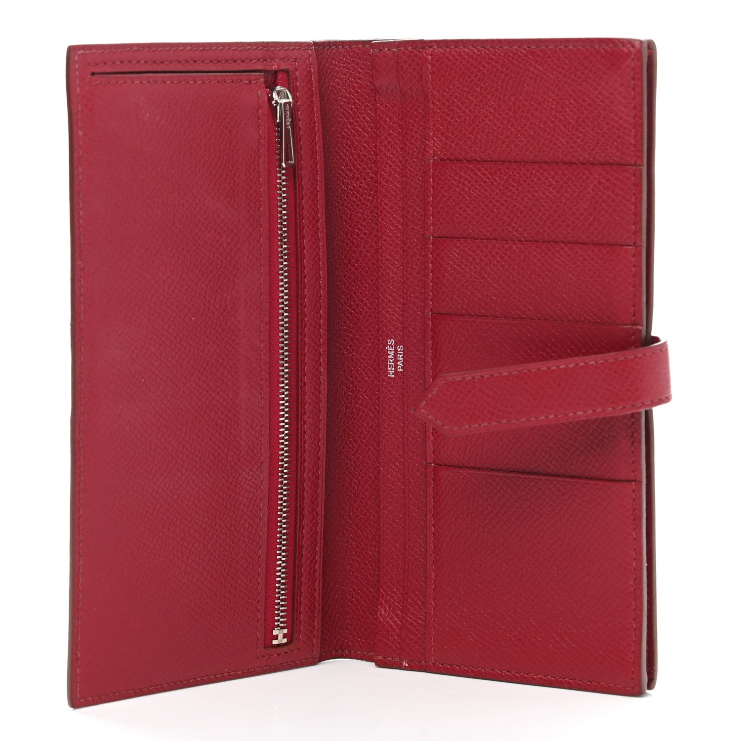 Hermes Epsom Bearn Gusset Wallet Rubis 5 of 10