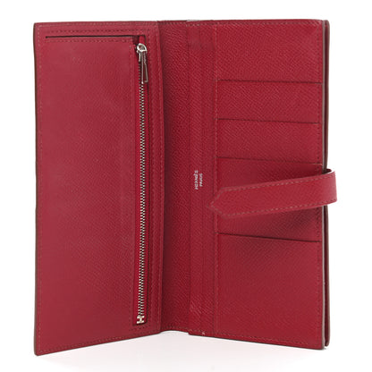 Hermes Epsom Bearn Gusset Wallet Rubis 5 of 10