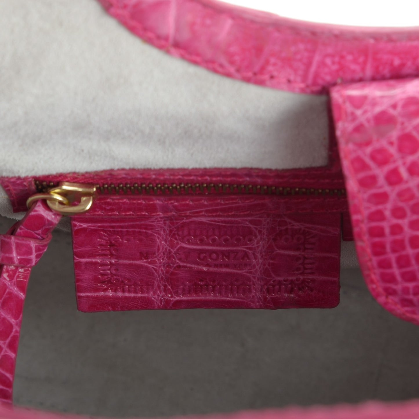 Crocodile Small Handbag Pink