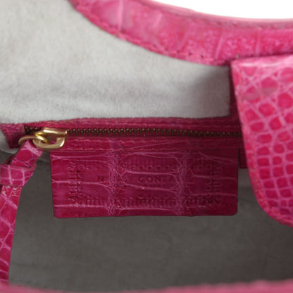 Nancy Gonzalez Crocodile Small Handbag Pink 6 of 6