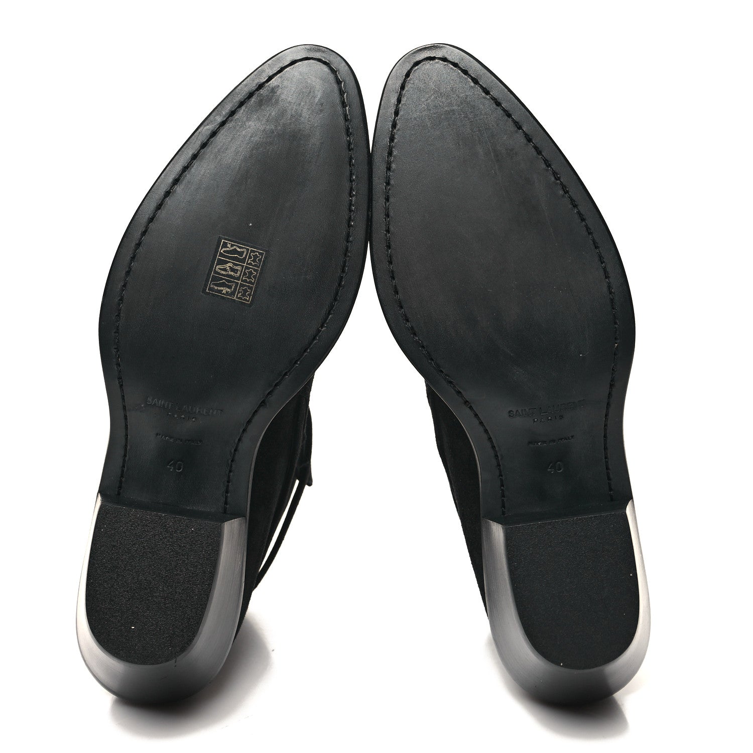 Saint Laurent Suede Eastwood 45 Ankle Boots 40 Black 5 of 8