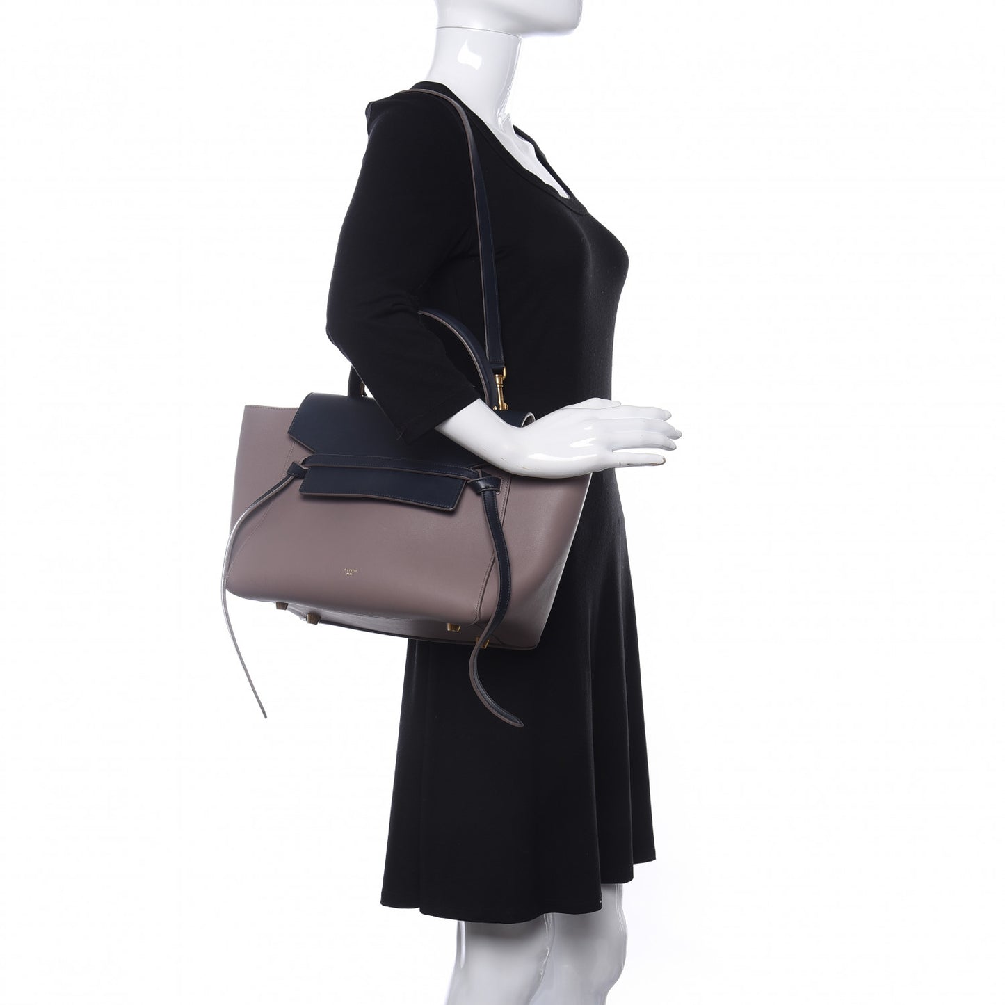 Smooth Calfskin Mini Bi-Color Belt Bag Light Smoke Violet