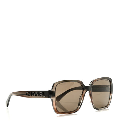 Chanel Acetate Polarized Square Striped Sunglasses 5408 Brown 3 of 8