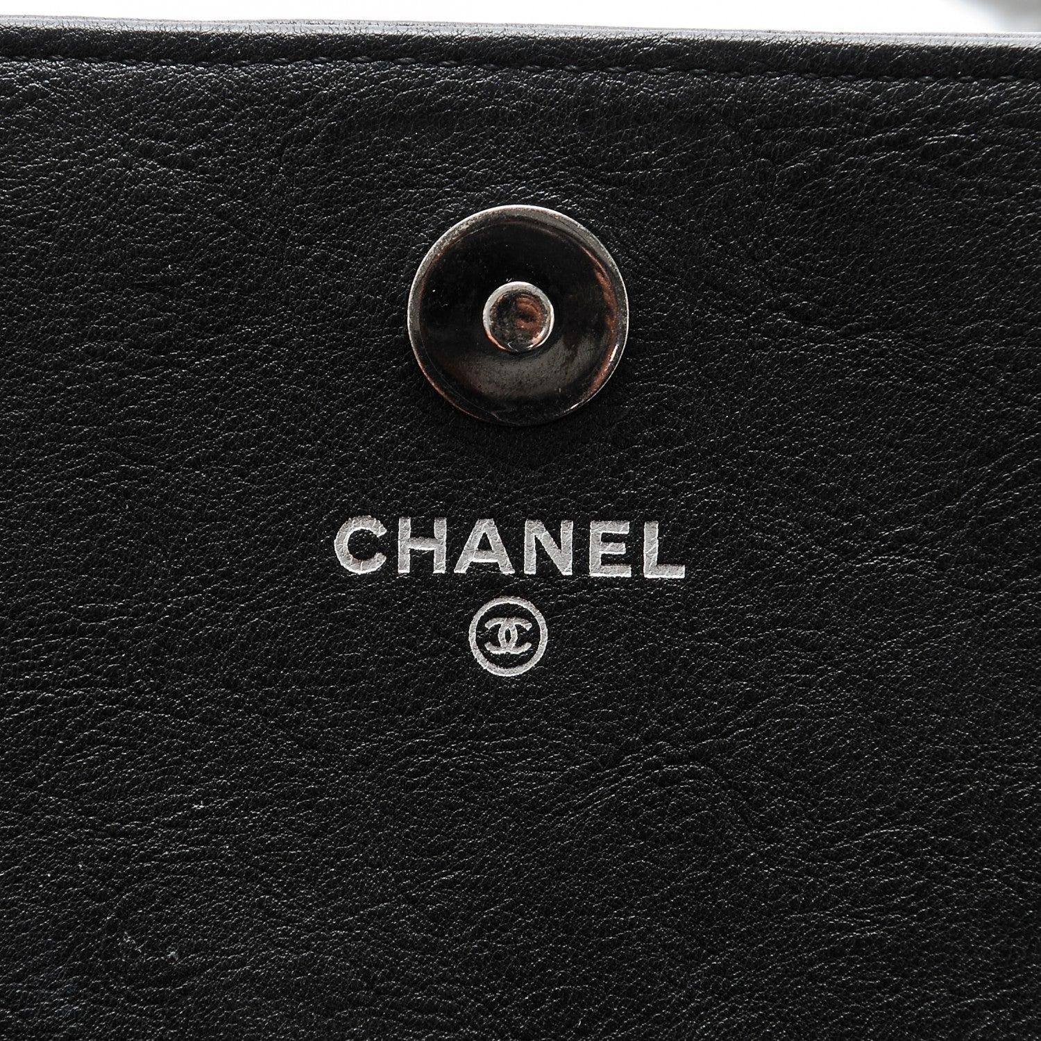 Chanel Calfskin Quilted Chain Around Boy Wallet On Removable Chain WOC Black 9 of 11