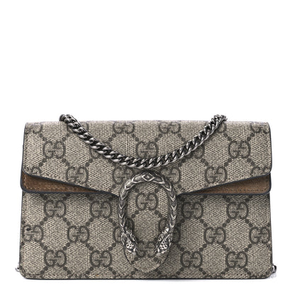 Gucci GG Supreme Monogram Super Mini Dionysus Shoulder Bag Taupe 1 of 12