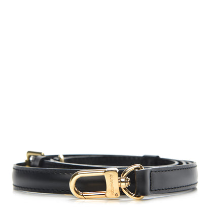 Louis Vuitton Calfskin 16mm Adjustable Shoulder Strap Black 1 of 3