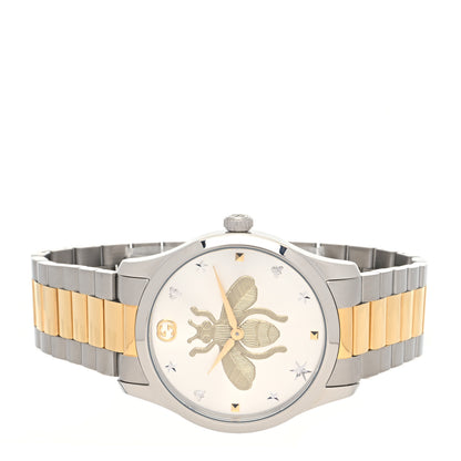 Gucci Stainless Steel 38mm G-Timeless Two Tone Bee Quartz Watch 2 of 5