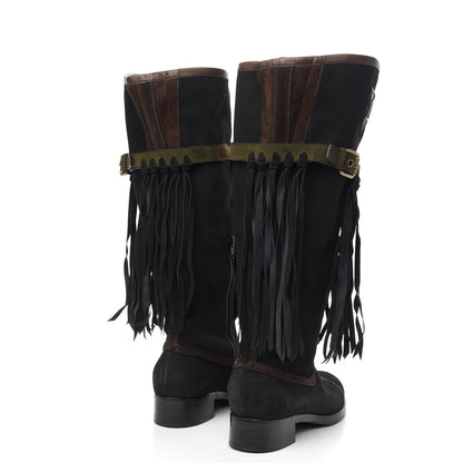 Louis Vuitton Suede Dakota High Boots 41 Black 4 of 7