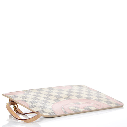 Louis Vuitton Damier Azur Tahitienne Neverfull MM GM Pochette 4 of 7