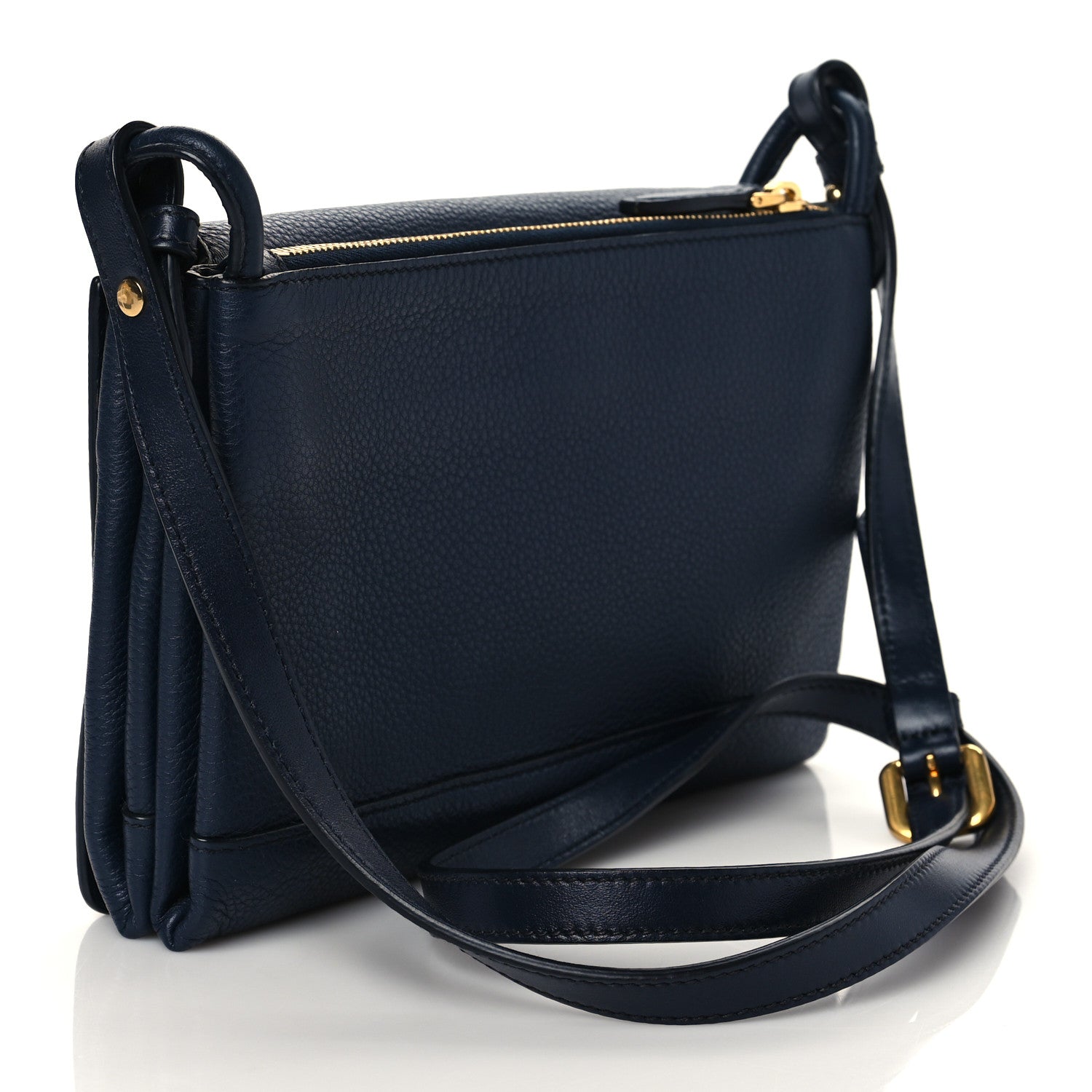 Prada Vitello Daino Crossbody Flap Baltico 3 of 10