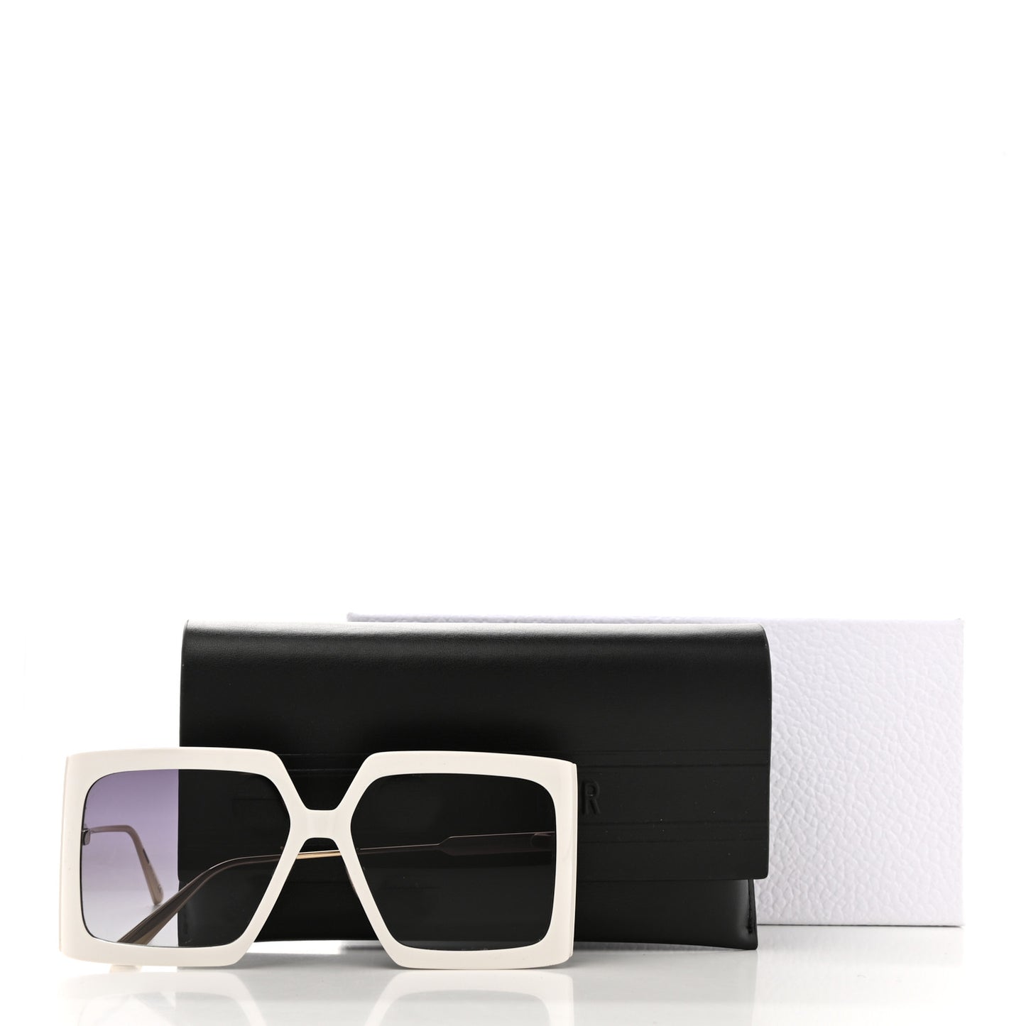 Acetate Square 30 Montaigne Sunglasses White