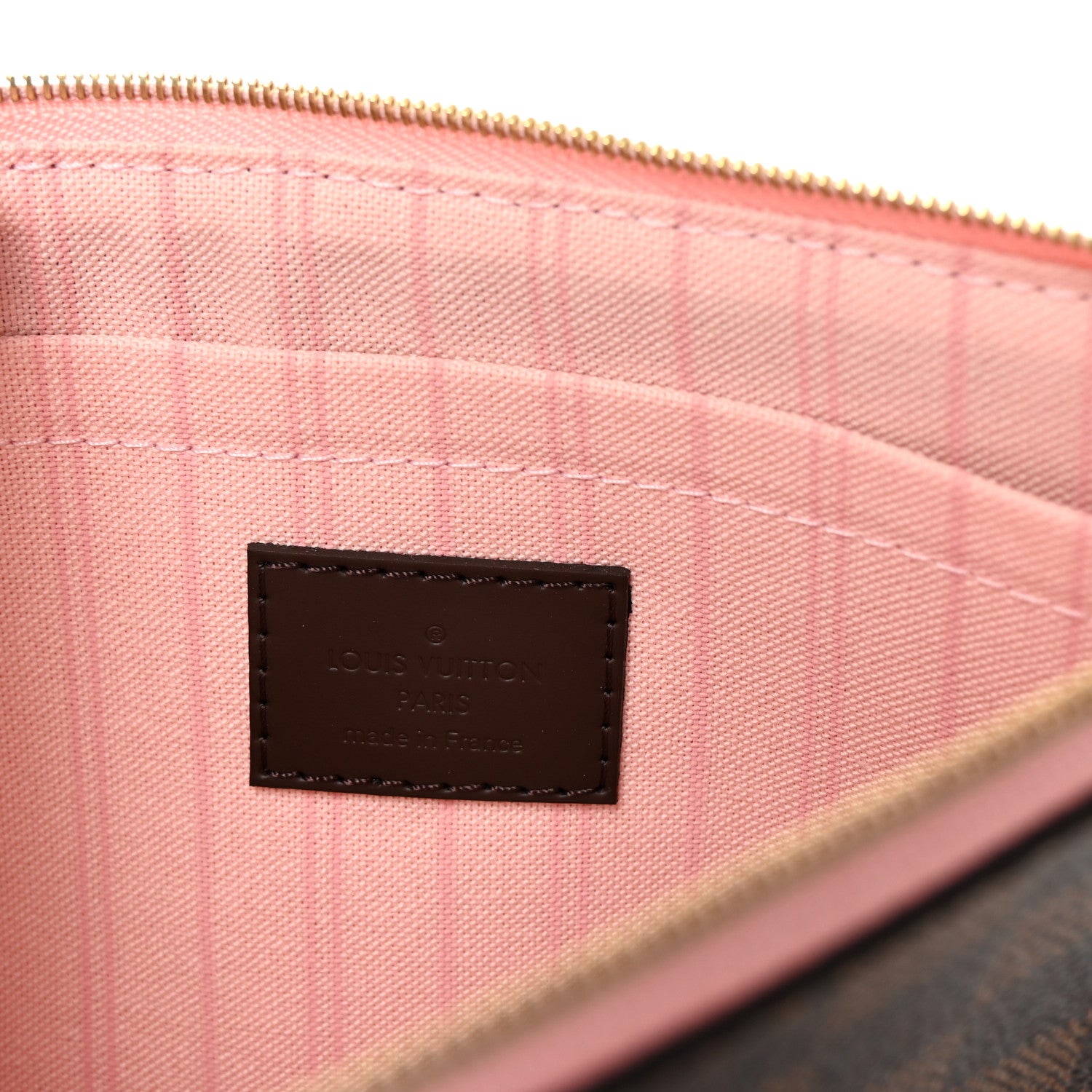 Louis Vuitton Damier Ebene Neverfull MM GM Pochette Rose Ballerine 6 of 6
