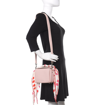 Alexander McQueen Calfskin Silk Scarf Box Shoulder Bag 16 Baby Pink Ivory 2 of 11
