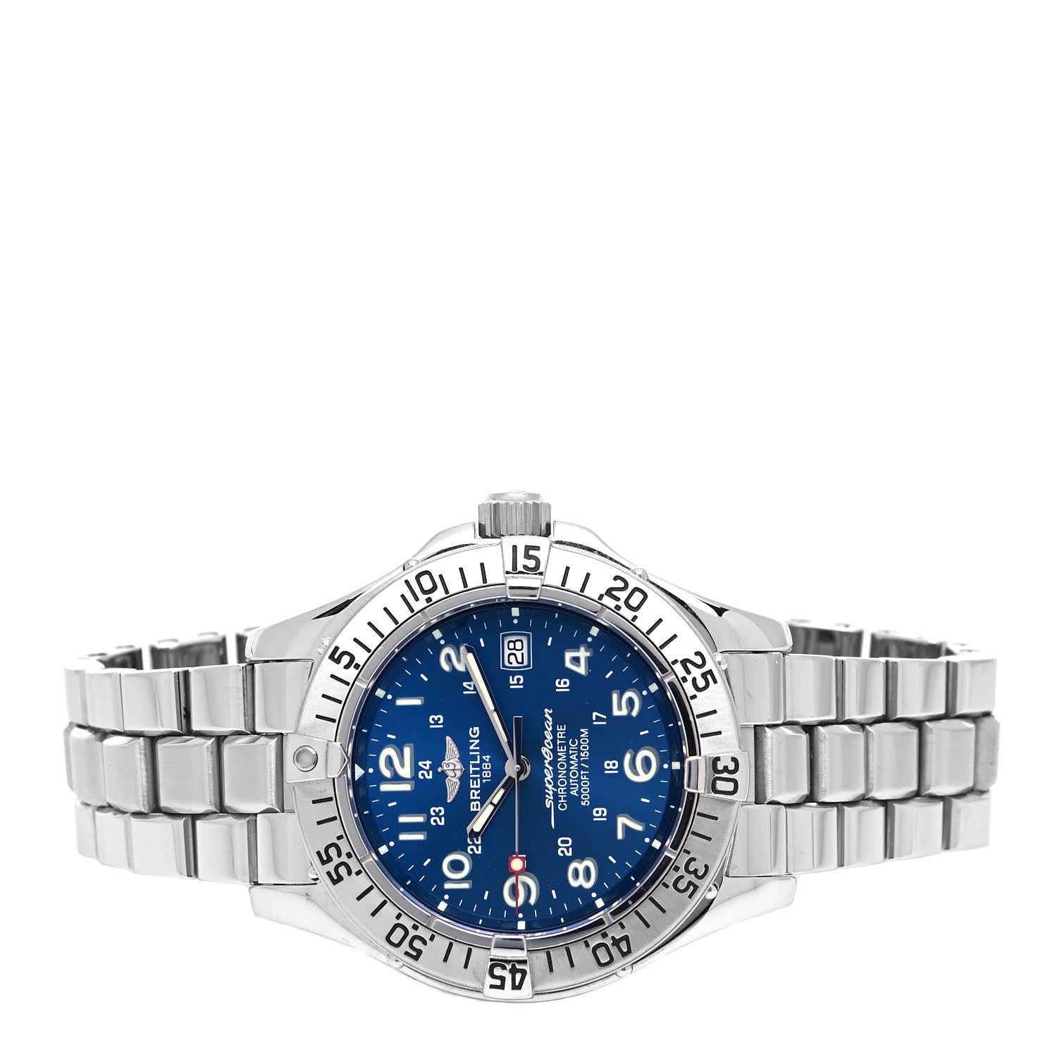 Breitling Stainless Steel 42mm Chronometre Super Ocean Automatic Watch Blue A17360 2 of 4