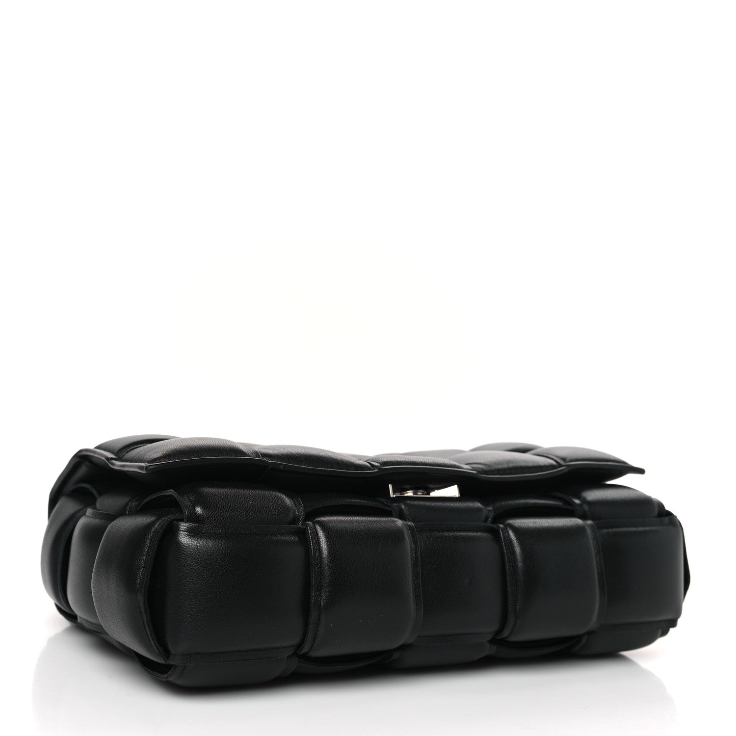 Bottega Veneta Lambskin Maxi Intreccio Padded Chain Cassette Crossbody Bag Black 4 of 8
