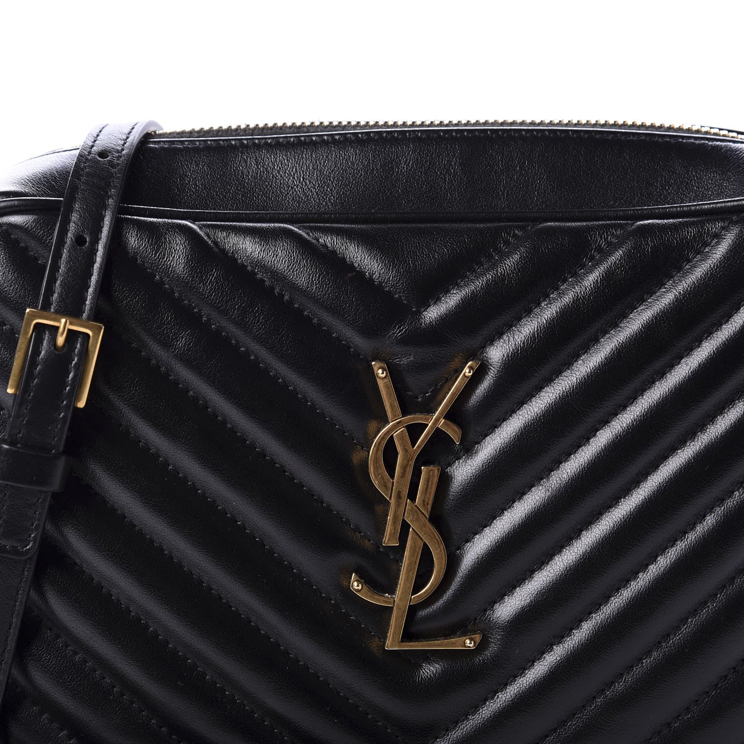 Saint Laurent Calfskin Matelasse Monogram Lou Camera Bag Black 10 of 10