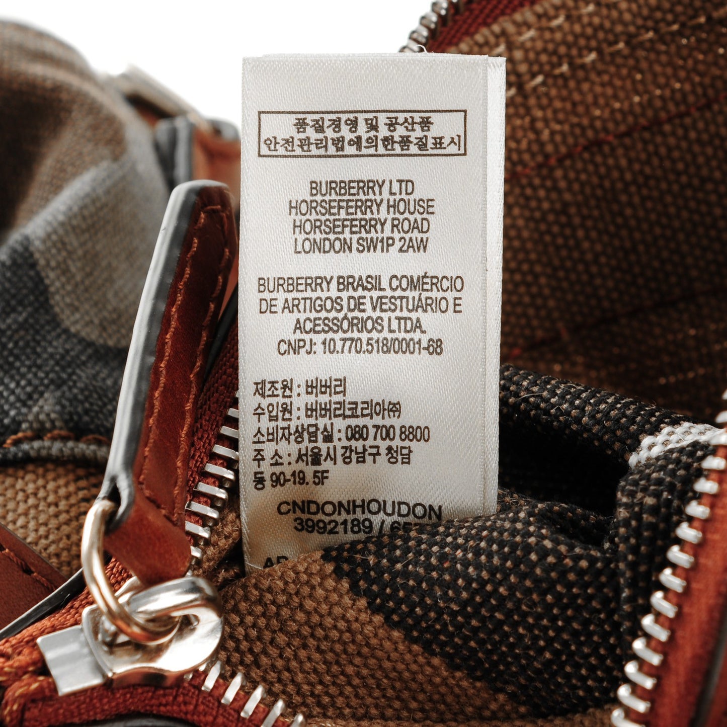 Canvas Mega Check Camouflage Medium Susanna Hobo Russet Brown