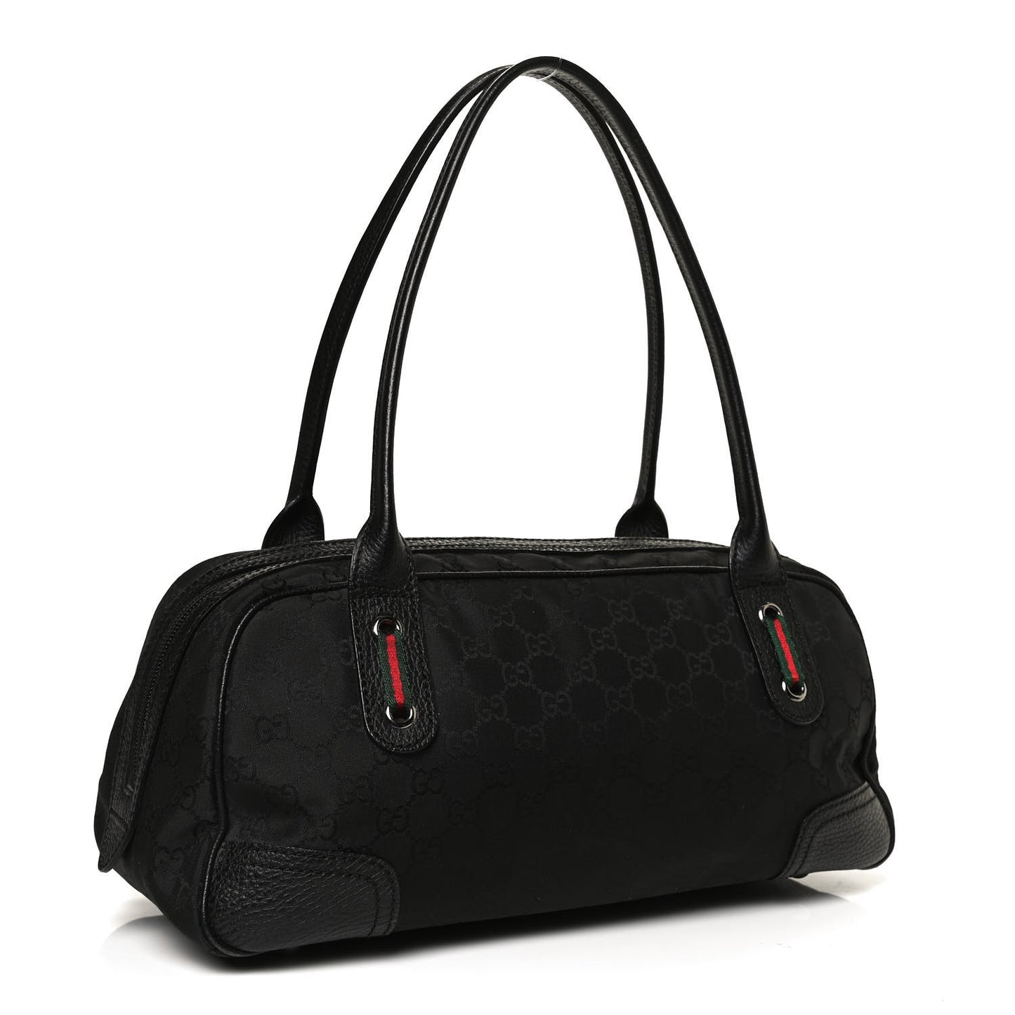 Canvas Monogram Web Princy Boston Black