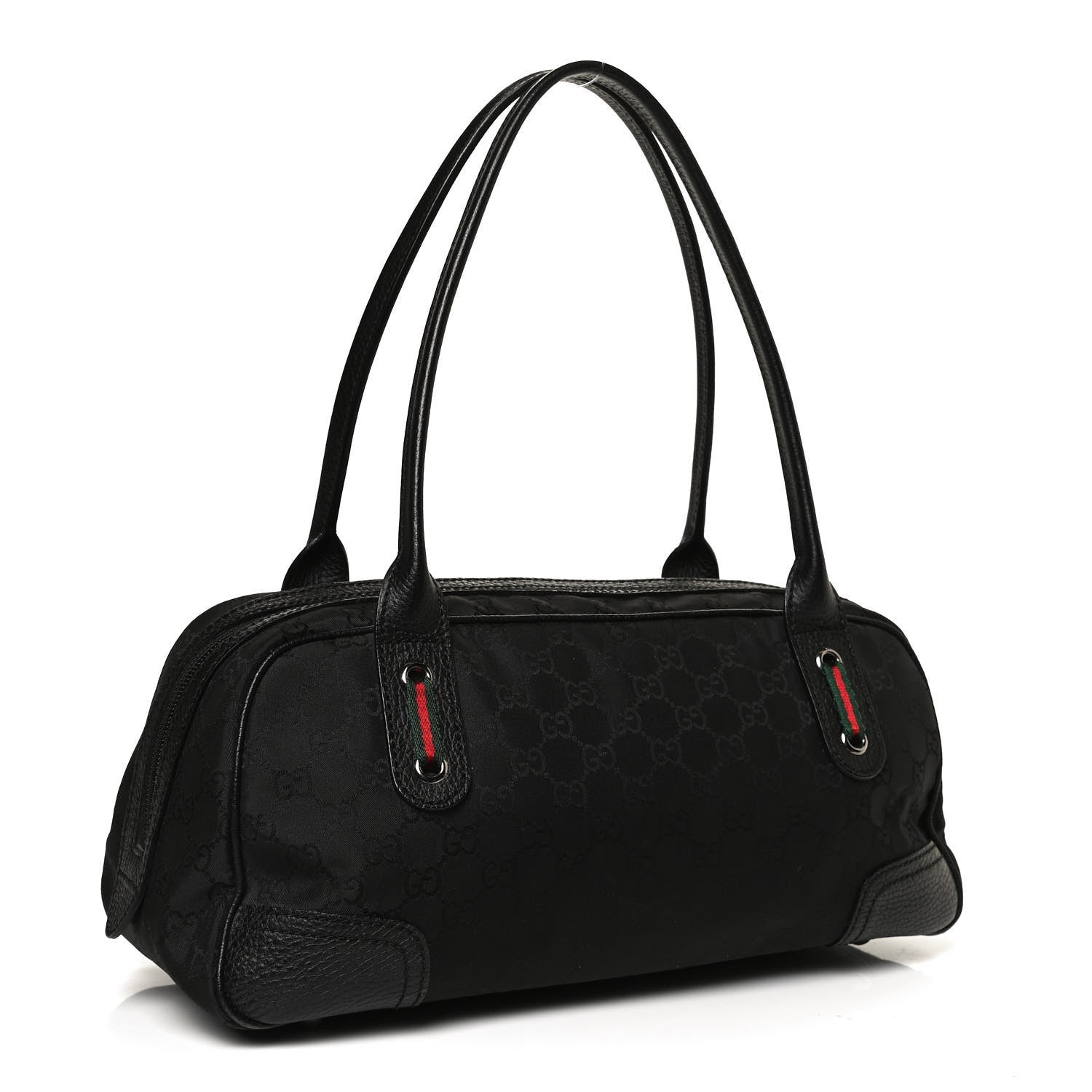 Gucci Canvas Monogram Web Princy Boston Black 3 of 11