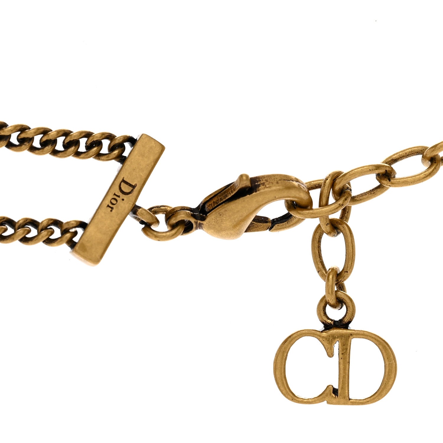 Christian Dior Metal J'Adior Choker Necklace Aged Gold 4 of 4