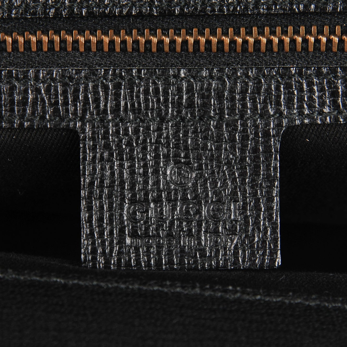 Textured Calfskin Horsebit Tote Black