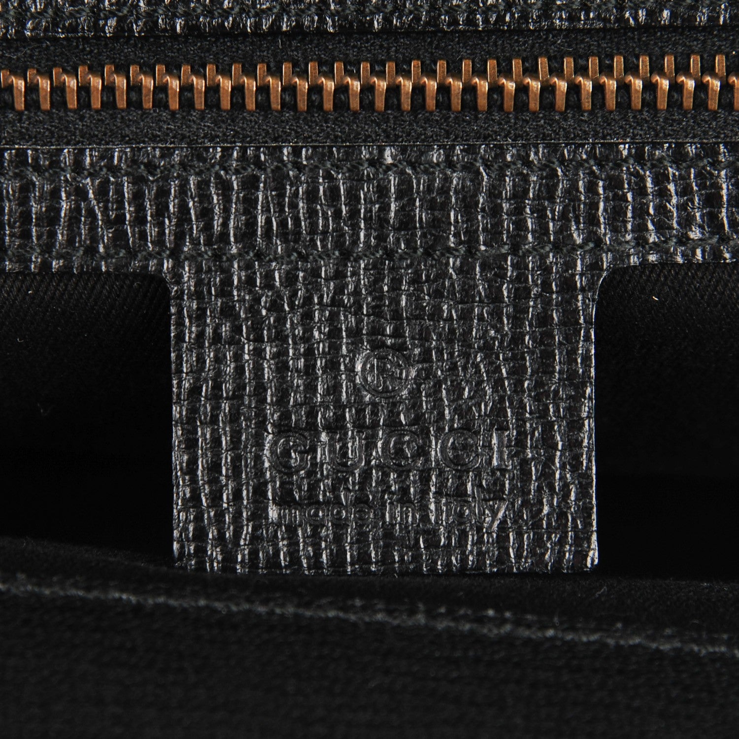 Gucci Textured Calfskin Horsebit Tote Black 6 of 7