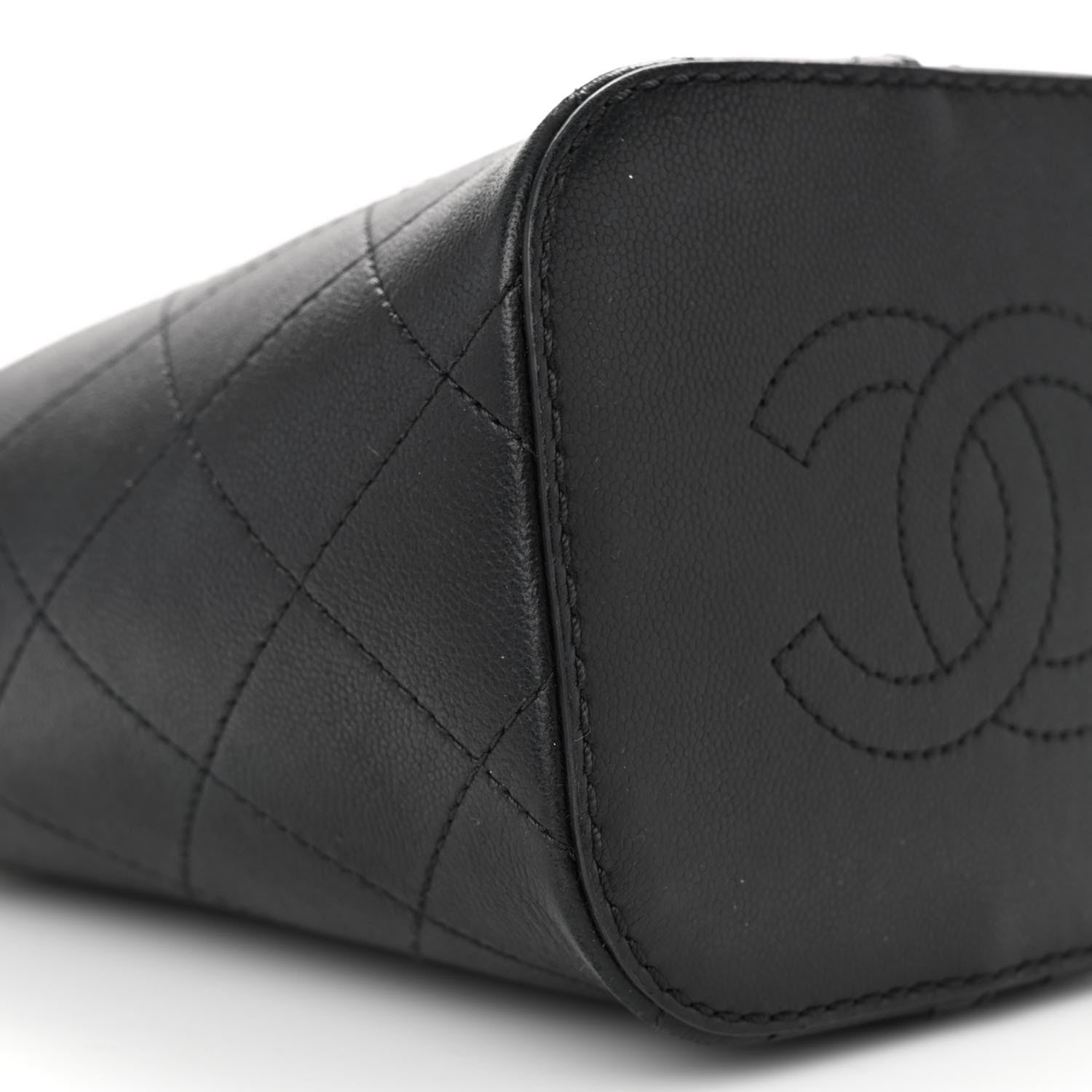 Chanel Caviar Bucket Drawstring Bag Black 9 of 10