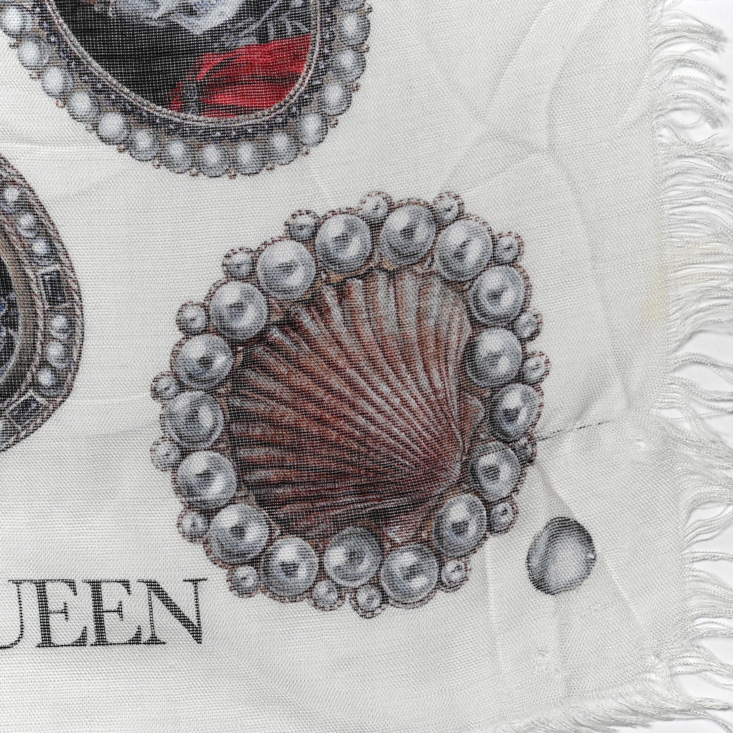 Modal Lost At Sea Cameo Scarf Ivory Sky