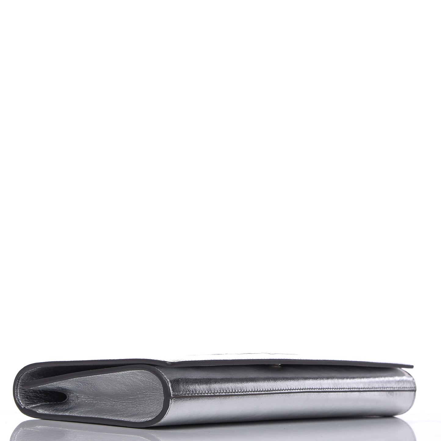 Metallic Calfskin Monogram Large Belle De Jour Clutch Silver