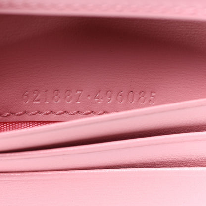 Gucci Boarded Plutone Calfskin Bi-Color Horsebit 1955 Card Case Wallet New Cherry Red Wild Rose 7 of 8