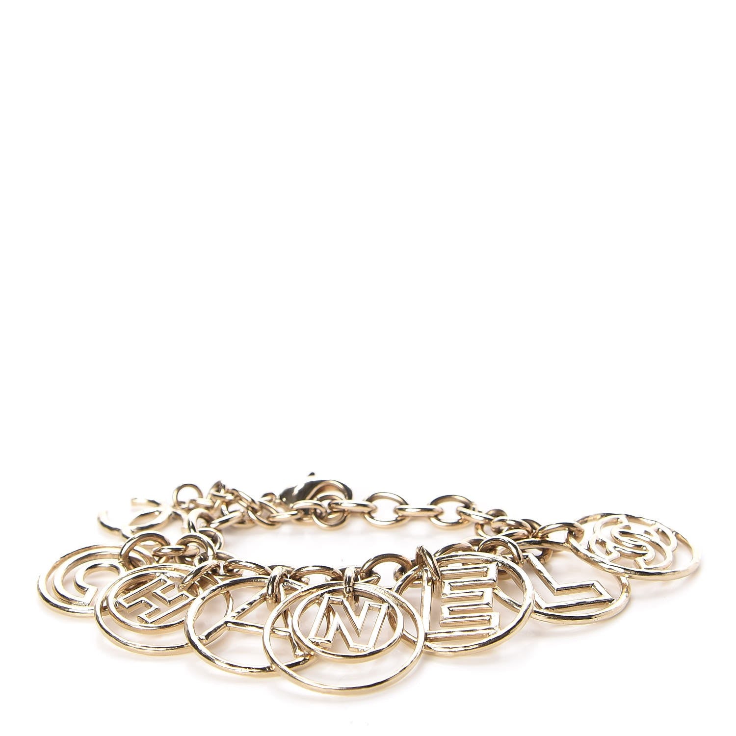 Chanel Hoop Cuba Logo Bracelet Gold 1 of 5